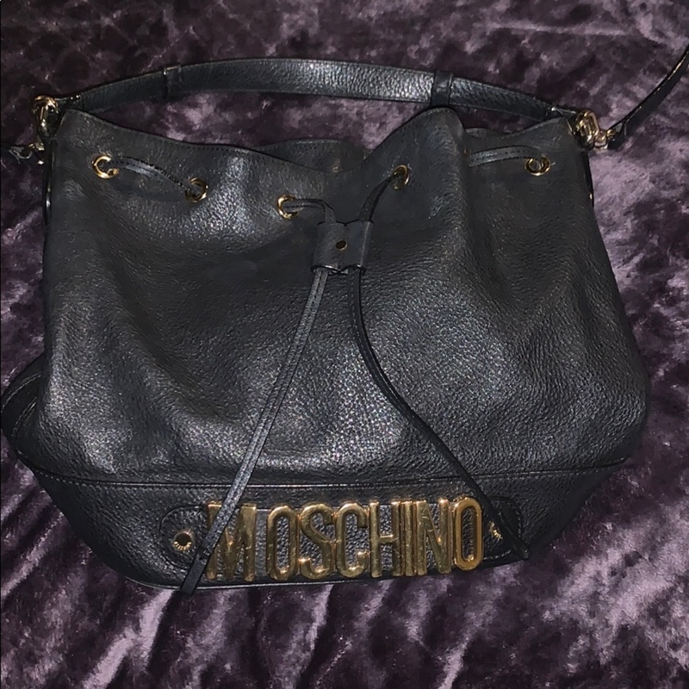 Moschino bucket bag black